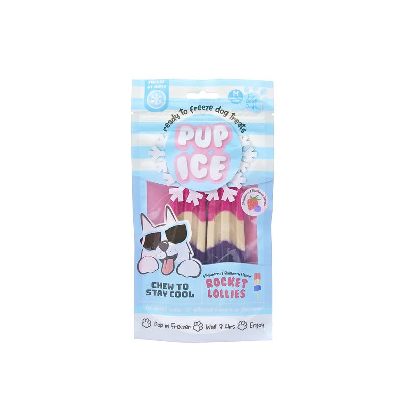 PUP ICE Ready to Freeze Rocket Lollies Blueberry & Strawberry
