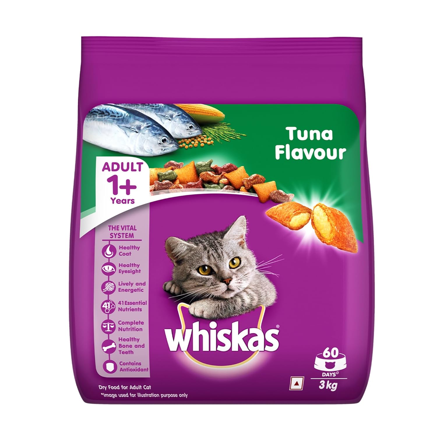Whiskas Tuna Flavour Adult , 3 kg