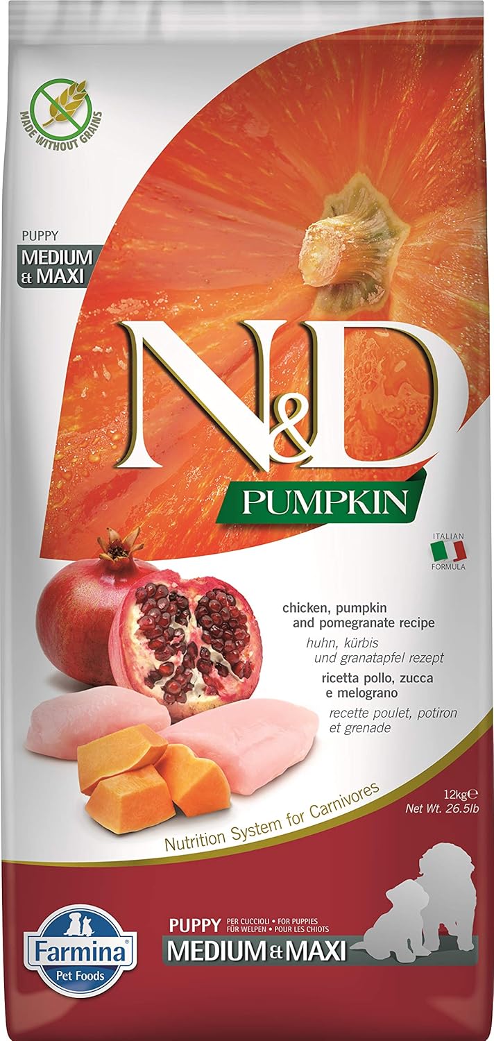 N&D Medium/Maxi  Puppy Chicken, Pumpkin & Pomegranate  12kg