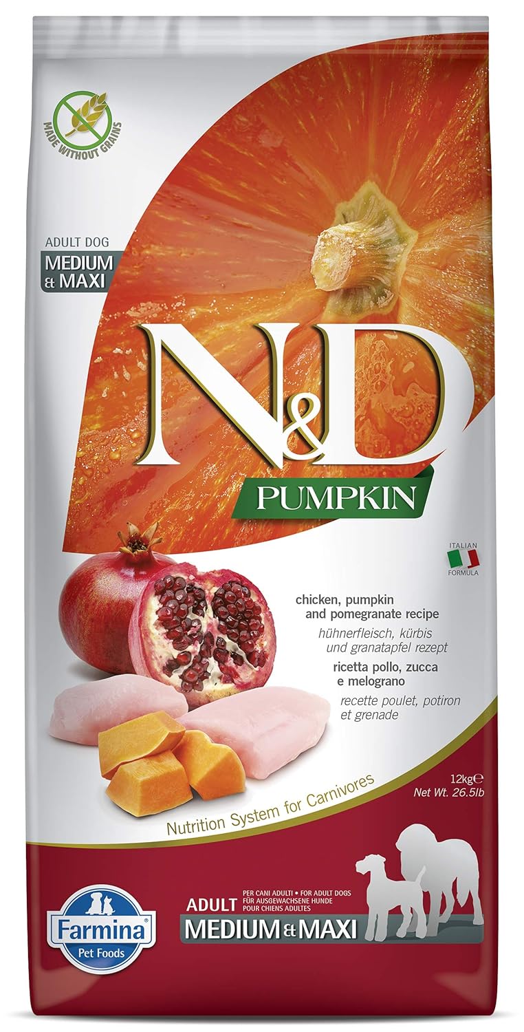 N&D Medium/Maxi Adult Chicken, Pomegranate & Pumpkin 12kg
